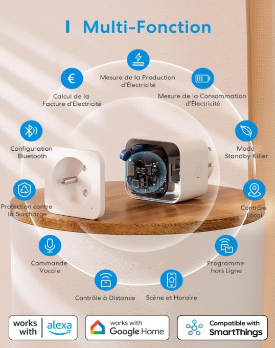 Vigi-Plug™ — Prise Connectée Intelligente (Suivi Conso & Économie d'Énergie)